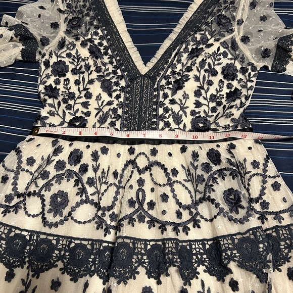 Needle & Thread Black and Cream Floral Maxi Dress - Picture 10 of 12